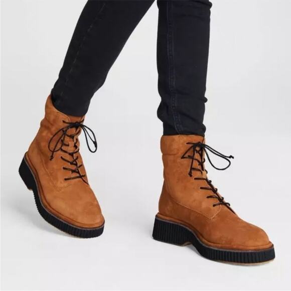 rag & bone Shoes - Rag & Bone Sloane Suede Platform Lace Up Combat Boots Size 41